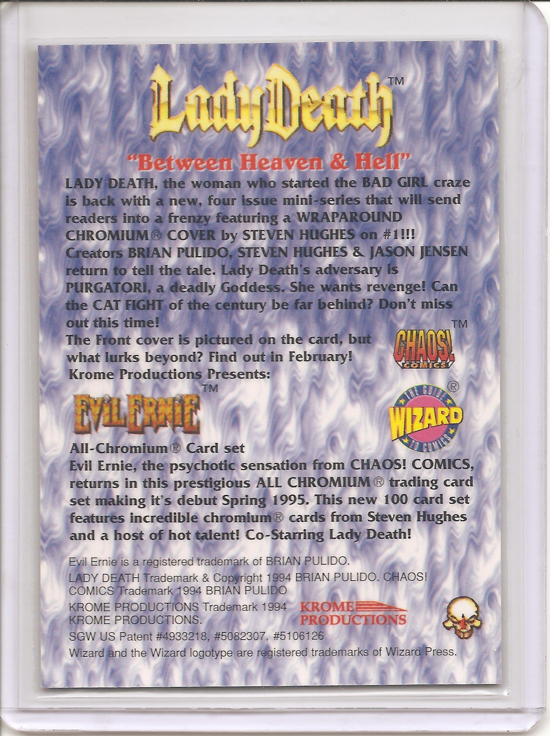 Amazon.com: 1994 Lady Death Chaos Comics Krome Production Wizard